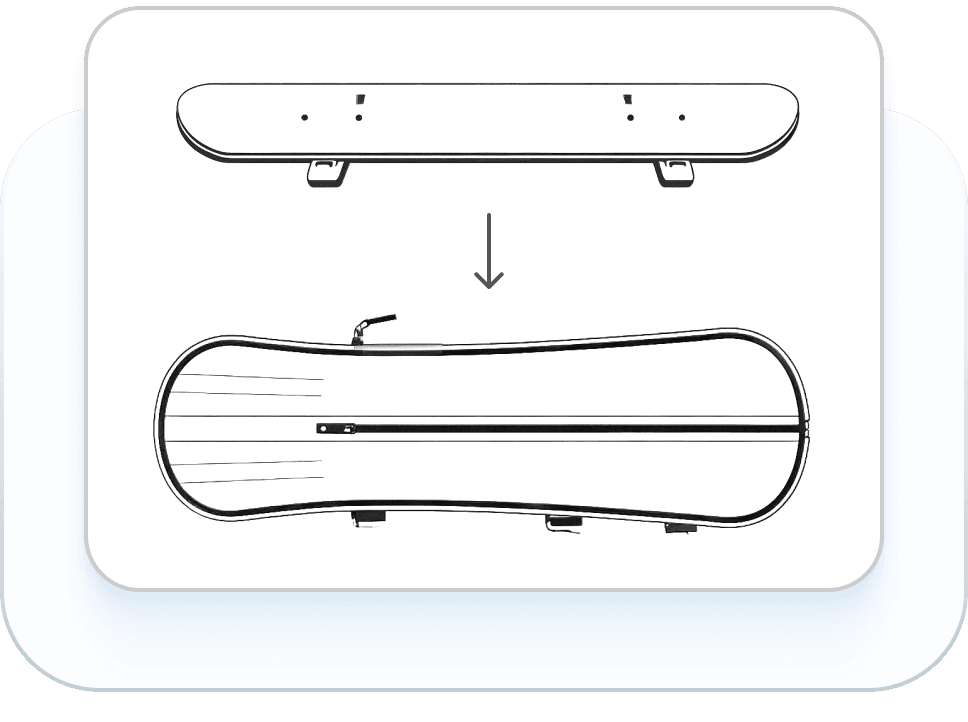 晾乾並打包雪具
